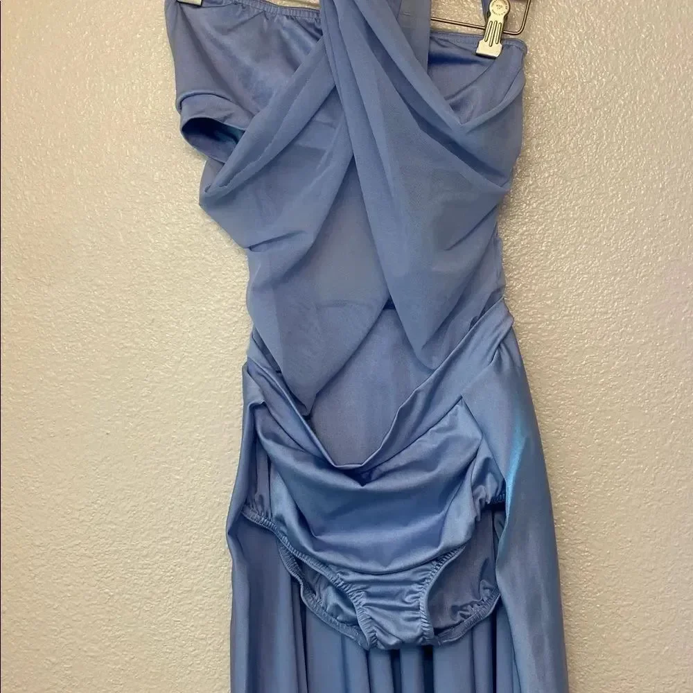Kelle dance competition contemporary lyrical costume blue dress STAY 8408 MA